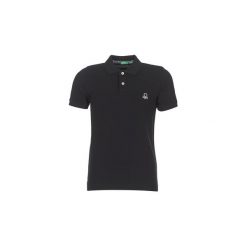 Koszulki polo z krótkim rękawem Benetton MADALO. Czarne koszulki męskie Benetton, s, bez wzorów, z krótkim rękawem. Za 129,00 zł.