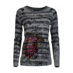 Swetry klasyczne damskie: Desigual Sweter Damski Lia M Szary