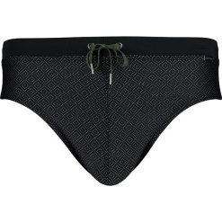 Kąpielówki w kolorze oliwkowo-czarnym. Brązowe kąpielówki męskie Skiny Women & Men, s, z nadrukiem, z materiału. W wyprzedaży za 42,95 zł.