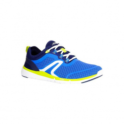 Buty męskie do szybkiego marszu Soft 540 Mesh niebiesko-żółte. Niebieskie buty fitness męskie NEWFEEL, z gumy. Za 129,99 zł.