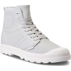 Trapery PALLADIUM - Pampa Mid Lp Perf 95756-073-M Vapor. Szare trapery damskie Palladium, ze skóry, bez obcasa, bez zapięcia. W wyprzedaży za 289,00 zł.