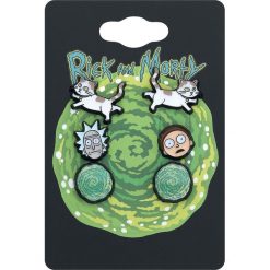 Rick And Morty Rick And Morty, Cat und Potal Kolczyki - Earpin wielokolorowy. Szare kolczyki damskie marki Rick And Morty, metalowe. Za 74,90 zł.