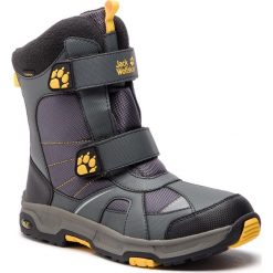 Śniegowce JACK WOLFSKIN - Boys Polar Bear Texapore 4012003 D Burly Yellow XT. Szare śniegowce chłopięce marki Jack Wolfskin, bez zapięcia. W wyprzedaży za 279,00 zł.