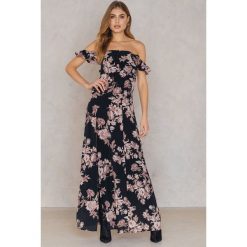 Sukienki: Flynn Skye Długa sukienka Bardot – Black,Multicolor