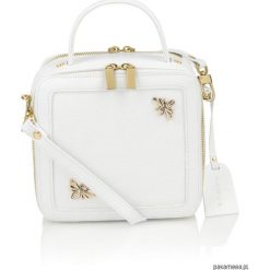 Skórzany biały kuferek premium złote dodatki. Żółte kuferki damskie Pakamera, bez wzorów, eleganckie, z tłoczeniem, bez dodatków. Za 499,00 zł.