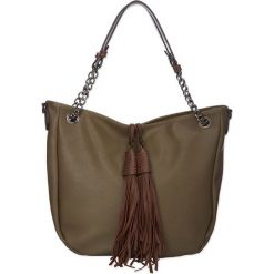 Torebki klasyczne damskie: Torebka „Pise” w kolorze khaki – 31 x 29 x 13 cm