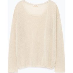 Lniano-jedwabny sweter "Sofiann" w kolorze kremowym. Białe swetry damskie American Vintage, bez wzorów, z jedwabiu, bez rękawów, bez kaptura. W wyprzedaży za 171,95 zł.