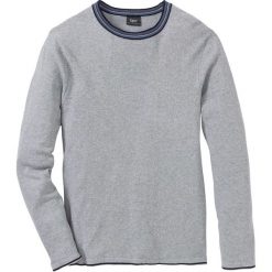 Sweter z bawełny z recylingu bonprix jasnoszary melanż. Szare swetry klasyczne męskie bonprix, l, melanż, z bawełny. Za 89,99 zł.