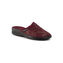 HOME&RELAX LARA Bordowy. Czerwone kapcie damskie Home&Relax, z materiału. Za 49,99 zł.