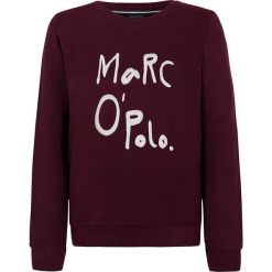 Bluza w kolorze bordowym. Białe bluzy dziewczęce marki Marc O'Polo Junior, z nadrukiem, z okrągłym kołnierzem, z długim rękawem. W wyprzedaży za 105,95 zł.