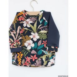 Bluza dla dziewczynki KWIATY 74-128 cm. Szare bluzy dziewczęce Pakamera, w kwiaty, z tkaniny. Za 75,00 zł.