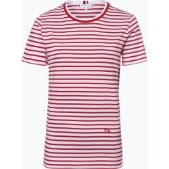 Tommy Hilfiger - T-shirt damski, czerwony. Czerwone t-shirty damskie TOMMY HILFIGER, s, bez wzorów, prążkowane, bez kołnierzyka. Za 129,95 zł.