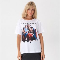 Koszulka Friends - Biały. Białe koszulki damskie House, xl, bez wzorów, bez kołnierzyka, bez rękawów. Za 49,99 zł.