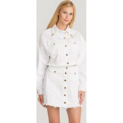 KATANA JEANSOWA Versace Jeans Couture. Białe kurtki damskie Versace Jeans Couture, z aplikacjami, z bawełny. Za 1919,00 zł.