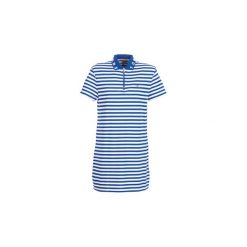 Sukienki krótkie Tommy Jeans TJW ESSENTIAL ST. Niebieskie sukienki damskie Tommy Jeans, s, bez wzorów, z jeansu, bez kołnierzyka, z krótkim rękawem, krótkie, mini. Za 279,30 zł.