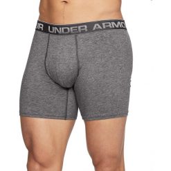 Bokserki męskie: Under Armour Bokserki męskie Threadborne Natural 6 in szare r. XL (1316074-019)