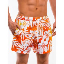 Kąpielówki męskie W147 - pomarańczowe. Pomarańczowe kąpielówki męskie Ombre Clothing, s, bez wzorów. Za 24,99 zł.