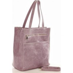 Torebki klasyczne damskie: CLAUDIA – Torebka skórzana italian bag MAZZINI lavenda przecierana