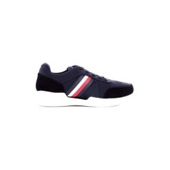 Buty Tommy Hilfiger FM01952. Niebieskie trampki męskie TOMMY HILFIGER, bez wzorów, bez zapięcia. Za 362,43 zł.