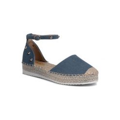 DeeZee WSS899-02 Niebieski. Niebieskie espadryle damskie DeeZee, bez wzorów, z materiału, bez obcasa. Za 79,99 zł.