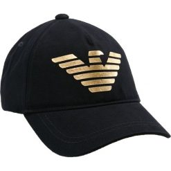Emporio Armani BASEBALL PROGETTO Czapka z daszkiem blu navy. Niebieskie czapki z daszkiem męskie marki Eisbär, z materiału. Za 399,00 zł.