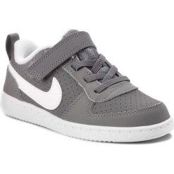 Buty NIKE - Court Borough Low (TDV) 870029 002 Cool Grey/White. Szare półbuty dziewczęce Nike, ze skóry ekologicznej, na rzepy, nike court. Za 129,00 zł.
