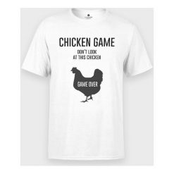 Koszulka męska Chicken game. Koszulki męskie MegaKoszulki, m, bez wzorów, z bawełny, z podwójnym kołnierzykiem, bez rękawów. Za 49,90 zł.