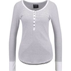 Bluzki asymetryczne: Abercrombie & Fitch SLIM HENLEY Bluzka z długim rękawem white stripe