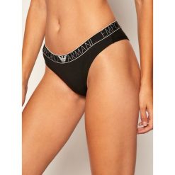 Komplet 2 par fig brazylijskich Emporio Armani 163337 0A317 17020. Czarne figi damskie Emporio Armani, m, bez wzorów. Za 169,00 zł.