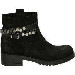 Botki - D60 CROS NERO. Czarne botki damskie skórzane Venezia. Za 389,00 zł.