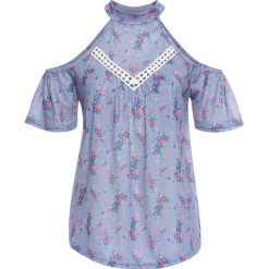 T-shirty damskie: T-shirt z wycięciami bonprix dymny niebieski