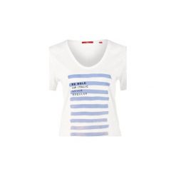 S.Oliver T-Shirt Damski 34 Kremowy. Białe koszulki damskie S.Oliver, s, bez wzorów, bez kołnierzyka. W wyprzedaży za 80,00 zł.