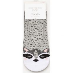 3 pack balerinek. Szare skarpetki damskie Moodo, bez wzorów. Za 14,99 zł.
