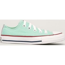 Converse - Tenisówki dziecięce. Zielone trampki dziewczęce Converse, bez wzorów, z gumy, na sznurówki. Za 199,90 zł.