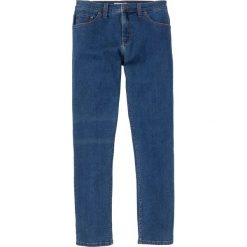 Dżinsy ze stretchem Slim Fit Straight bonprix niebieski. Niebieskie jeansy męskie slim bonprix, m, bez wzorów, z jeansu, klasyczne. Za 59,99 zł.