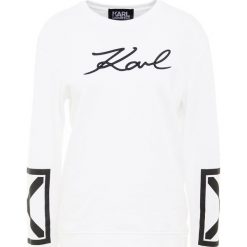KARL LAGERFELD TERRY Bluza white/black. Białe bluzy rozpinane damskie KARL LAGERFELD, l, z bawełny. Za 689,00 zł.