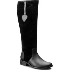 Buty zimowe damskie: Oficerki ROBERTO – 525/D Cz.Lico/Cz.Wel.