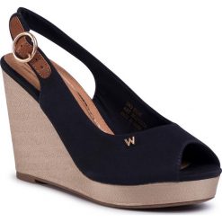 Sandały WRANGLER - Jazz Raval WL01521A Navy 016. Niebieskie klapki damskie Wrangler, bez wzorów, ze skóry ekologicznej, bez obcasa, na obcasie. W wyprzedaży za 169,00 zł.