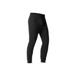 Spodnie dresowe Gym & Pilates 500 męskie. Czarne spodnie męskie DOMYOS, xs, z elastanu. Za 59,99 zł.