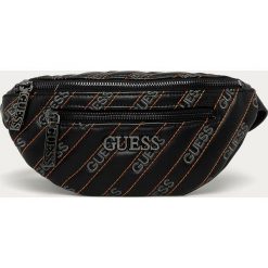 Guess Jeans - Nerka. Czarne nerki damskie Guess Jeans, w paski, z bawełny, duże, bez dodatków. Za 399,90 zł.