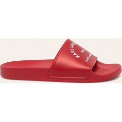 Karl Lagerfeld - Klapki. Niebieskie kapcie męskie KARL LAGERFELD, z gumy, bez zapięcia. W wyprzedaży za 239,90 zł.