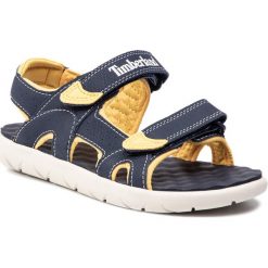 Sandały TIMBERLAND - Perkins Row 2-Strap TB0A1QXN0191 Navy. Niebieskie sandały chłopięce Timberland, ze skóry ekologicznej, bez zapięcia. Za 199,99 zł.