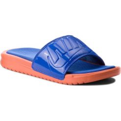 Klapki NIKE - Benassi Jdi Ultra Se AO2408 800 Vintage Coral/Racer Blue. Niebieskie klapki damskie Nike, bez wzorów, ze skóry ekologicznej, bez obcasa. W wyprzedaży za 179,00 zł.
