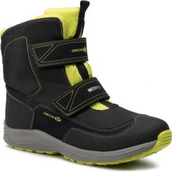 Śniegowce GEOX - J N.Alaska B.B Wpf H J847PH 0FUCE C0802 D Black/Lime. Czarne śniegowce chłopięce Geox, bez zapięcia. W wyprzedaży za 229,00 zł.