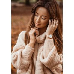 Beżowy Golf Paloona. Brązowe swetry damskie Renee, uniwersalny, bez wzorów, z dzianiny, z długim rękawem, długie, bez kaptura. Za 139,99 zł.
