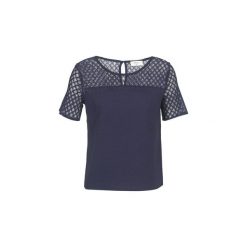 Bluzki Betty London GEGUEVA. Niebieskie bluzki damskie Betty London, s, bez wzorów, bez kołnierzyka, bez rękawów. Za 111,80 zł.