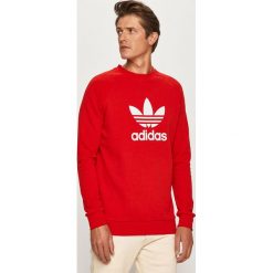 Adidas Originals - Bluza. Czerwone bluzy męskie adidas Originals, s, z nadrukiem, z bawełny, z okrągłym kołnierzem, bez rękawów, bez kaptura. Za 199,90 zł.