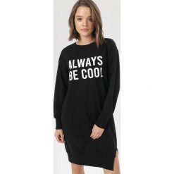 Czarna Sukienka Mezanya. Czarne sukienki damskie Born2be, xl, bez wzorów, z dzianiny, bez kołnierzyka, bez rękawów. Za 79,99 zł.