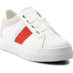 Sneakersy GANT - Aurrora 19531858 Bright White G290. Białe półbuty damskie GANT, ze skóry. W wyprzedaży za 289,00 zł.
