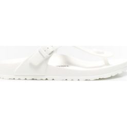 Birkenstock - Japonki. Białe klapki damskie Birkenstock, bez wzorów, z materiału, bez obcasa, na szpilce. W wyprzedaży za 159,90 zł.